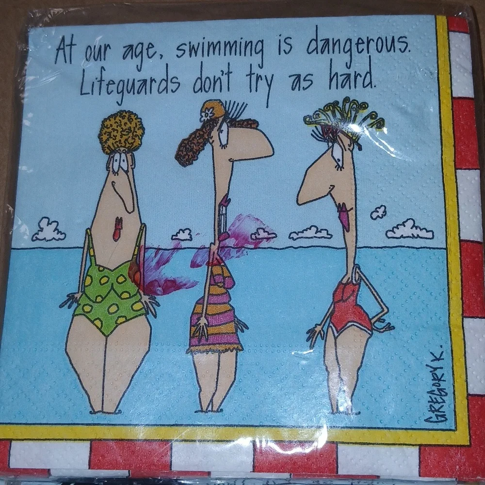 Swimming 20 party beverage napkins nwt